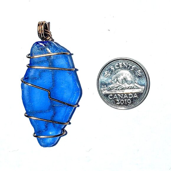 Imitation Sea Glass Pendant - Picture 1 of 1